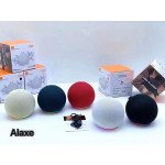 Compact Round Ball Bluetooth Speaker with Ambient LED Lighting - Portable Wireless Audio Alaxe for Universal Cell Phone And Bluetooth Device (Black)