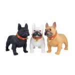 French Bulldog Bluetooth Speaker with Wired Microphone - Powerful Sound, Unique Dog Design M15 for Universal Cell Phone And Bluetooth Device (Black)