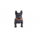 French Bulldog Bluetooth Speaker with Wired Microphone - Powerful Sound, Unique Dog Design M15 for Universal Cell Phone And Bluetooth Device (Black)