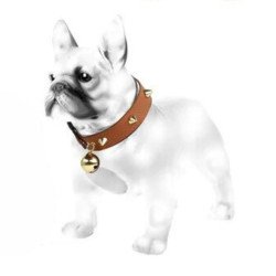 French Bulldog Bluetooth Speaker with Wired Microphone - Powerful Sound, Unique Dog Design M15 for Universal Cell Phone And Bluetooth Device (White)