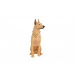 Doberman Pinscher Design Bluetooth Speaker with Wired Microphone - High-Volume Audio System M210 for Universal Cell Phone And Bluetooth Device (Brown)