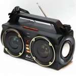 Fashion Cool Retro DJ Handheld Portable Bluetooth Speaker Radio System with LED Light FP33 for Universal Cell Phone And Bluetooth Device (Black)