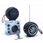 Car Wheel Design Solar-Powered and Portable Bluetooth Wireless Speaker FP509 for Universal Cell Phone And Bluetooth Device (Gray)