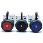 Round Solar Powered Portable Bluetooth Speaker Radio System FP511 for Universal Cell Phone And Bluetooth Device (Red)