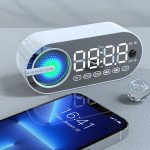 Alarm Clock Function LED Light LCD Time Display Wireless FM Radio Bluetooth Speaker with Motion Sensor G30 for Universal Cell Phone And Bluetooth Device (Black)