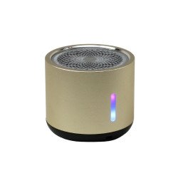 Aluminum Mini Cylinder Bluetooth Speaker - High-Volume, Heavy Bass, Portable Design K5 for Universal Cell Phone And Bluetooth Device (Gold)