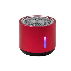 Aluminum Mini Cylinder Bluetooth Speaker - High-Volume, Heavy Bass, Portable Design K5 for Universal Cell Phone And Bluetooth Device (Red)