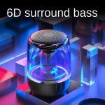 Bluetooth Speaker: Colorful Lights, 360 Degree Clear Display, Wireless Audio Experience KMS-179 for Universal Cell Phone And Bluetooth Device (Black)