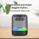 Bluetooth Speaker: Colorful Lights, 360 Degree Clear Display, Wireless Audio Experience KMS-179 for Universal Cell Phone And Bluetooth Device (Black)