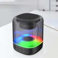 Bluetooth Speaker: Colorful Lights, 360 Degree Clear Display, Wireless Audio Experience KMS-179 for Universal Cell Phone And Bluetooth Device (Black)