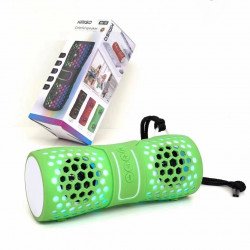 Wireless Bluetooth Speaker: 360 Sound Stereo Soundbar, TF/AUX/USB/FM, LED KMS-193 for Universal Cell Phone And Bluetooth Device (Green)