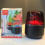 Colorful Light Dome Portable Wireless Bluetooth Speaker KMS-168 for Universal Cell Phone And Bluetooth Device (Black)