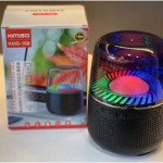 Colorful Light Dome Portable Wireless Bluetooth Speaker KMS-168 for Universal Cell Phone And Bluetooth Device (Black)