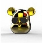 Cool Sunglasses Robot Bear Head Wireless Bluetooth Speaker L15 for Universal Cell Phone And Bluetooth Device (Gold)