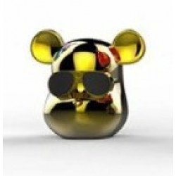 Cool Sunglasses Robot Bear Head Wireless Bluetooth Speaker L15 for Universal Cell Phone And Bluetooth Device (Gold)