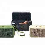 Fashion Mesh Speaker: HiFi Portable Audio, Bass Boost, Cool Boxy Design Handle Strap M3 for Universal Cell Phone And Bluetooth Device (Green)