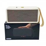 Fashion Mesh Speaker: HiFi Portable Audio, Bass Boost, Cool Boxy Design Handle Strap M3 for Universal Cell Phone And Bluetooth Device (White)