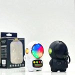 Astronaut Figure LED Light Portable Bluetooh Wireless Speaker S280 for Universal Cell Phone And Bluetooth Device (Black)