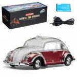 Crystal Clear Beetle Style Design Taxi Car Portable Bluetooth Speaker WS1937 for Phone, Device, Music, USB (Blue)