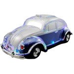 Crystal Clear Beetle Style Design Taxi Car Portable Bluetooth Speaker WS1937 for Phone, Device, Music, USB (Blue)