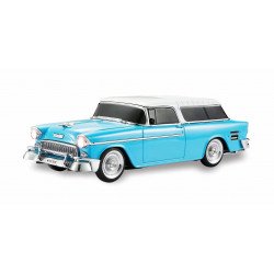 Vintage Style Vinyl Roof Car Design Automobile LED Lights Bluetooth Wireless Speaker WS-1955 for Universal Cell Phone And Bluetooth Device (Blue)