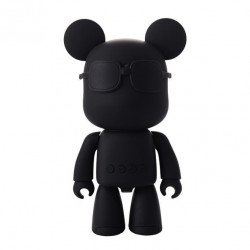 Tiny Robot Bear Cub with Cool Sunglasses Portable Wireless Bluetooth Speaker A905 for Universal Cell Phone And Bluetooth Device (Black)