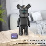 Cool Sunglasses Robot Bear Tall Body Wireless Bluetooth Speaker B2 for Universal Cell Phone And Bluetooth Device (Black)