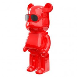 Cool Sunglasses Robot Bear Tall Body Wireless Bluetooth Speaker B2 for Universal Cell Phone And Bluetooth Device (Red)