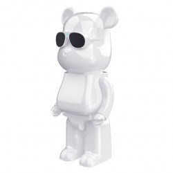 Cool Sunglasses Robot Bear Tall Body Wireless Bluetooth Speaker B2 for Universal Cell Phone And Bluetooth Device (White)