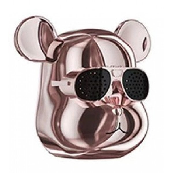 Cool Sunglasses Robot Bear Head Wireless Bluetooth Speaker L15 for Universal Cell Phone And Bluetooth Device (Rose Gold)