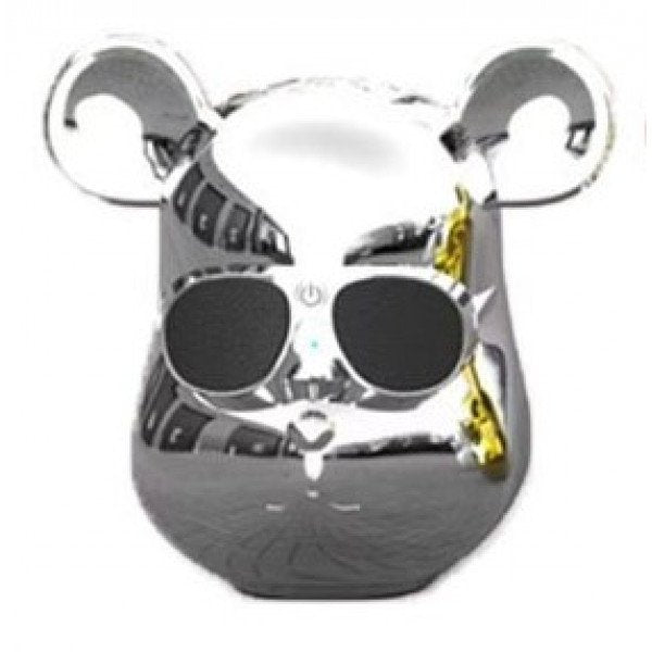 Cool Sunglasses Robot Bear Head Wireless Bluetooth Speaker L15 for Universal Cell Phone And Bluetooth Device (Silver)