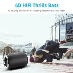 High Bass Mini Drum LED Lights Portable Wireless Bluetooth Speaker L57 for Universal Cell Phone And Bluetooth Device (Black)