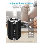 High Bass Mini Drum LED Lights Portable Wireless Bluetooth Speaker L57 for Universal Cell Phone And Bluetooth Device (Gray)