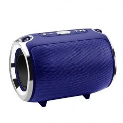 High Bass Mini Drum LED Lights Portable Wireless Bluetooth Speaker L57 for Universal Cell Phone And Bluetooth Device (Blue)