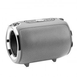 High Bass Mini Drum LED Lights Portable Wireless Bluetooth Speaker L57 for Universal Cell Phone And Bluetooth Device (Gray)