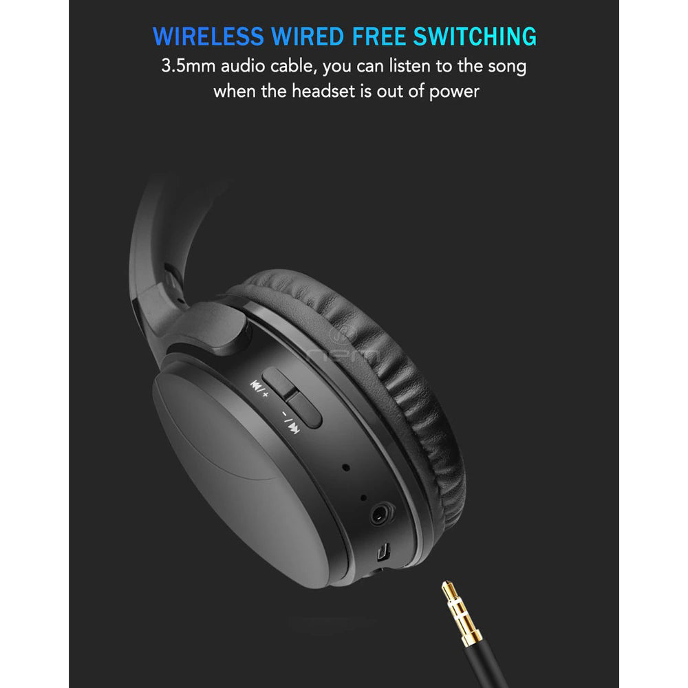 Bluetooth Wireless Noise Cancelling Headphone Q8 Black