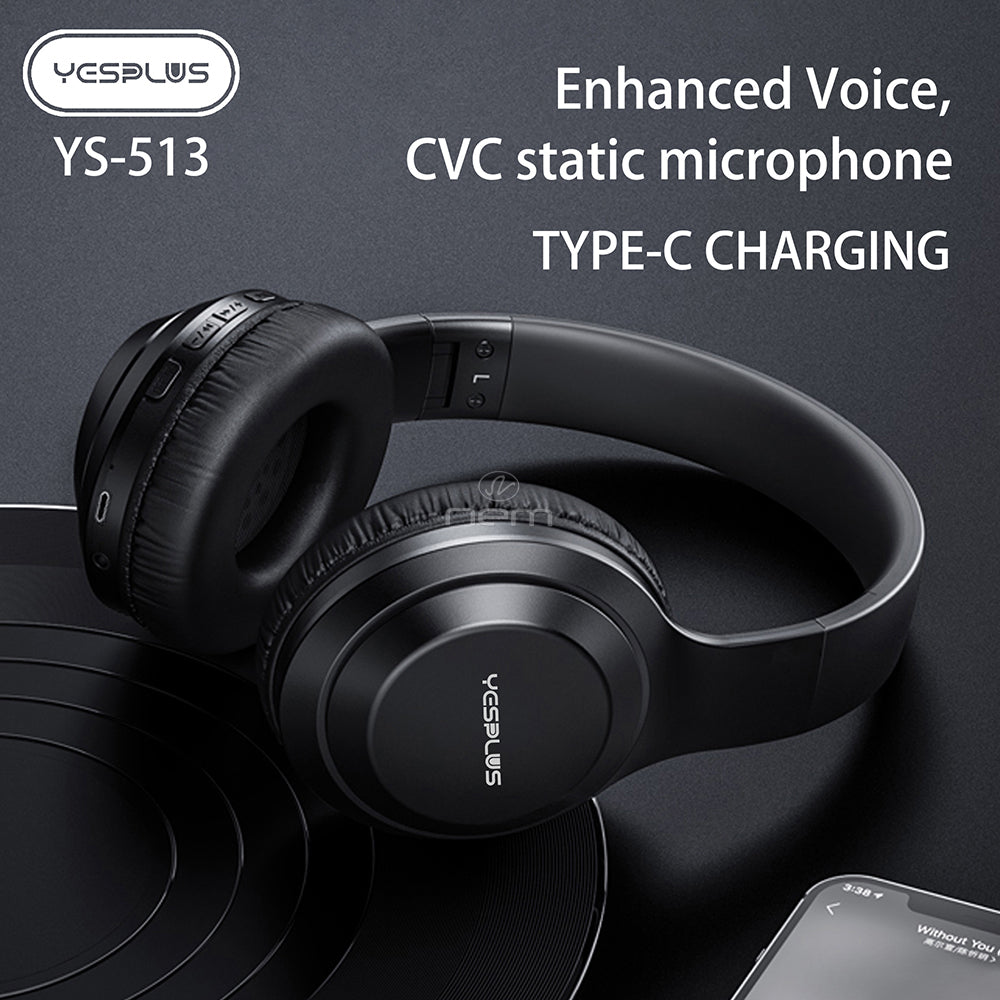 Bluetooth Wireless Surround Sound Headphone YS513 Black