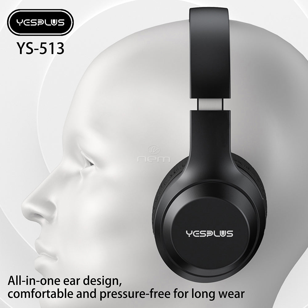 Bluetooth Wireless Surround Sound Headphone YS513 Black