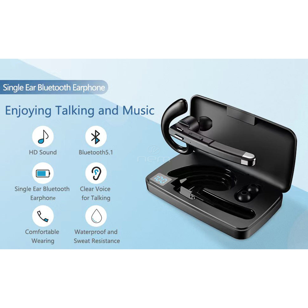 Wireless EarHook Earphone with Mic Charging Case BT-YYK-520