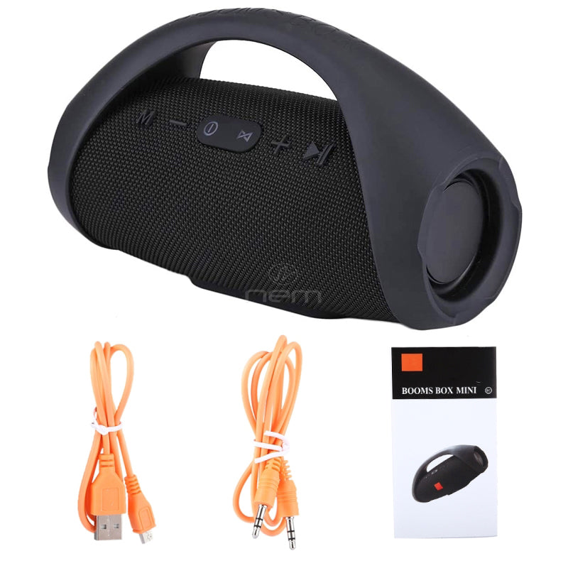 Booms Box Mini Bluetooth Speaker Splash Proof BTSP-E10 Black