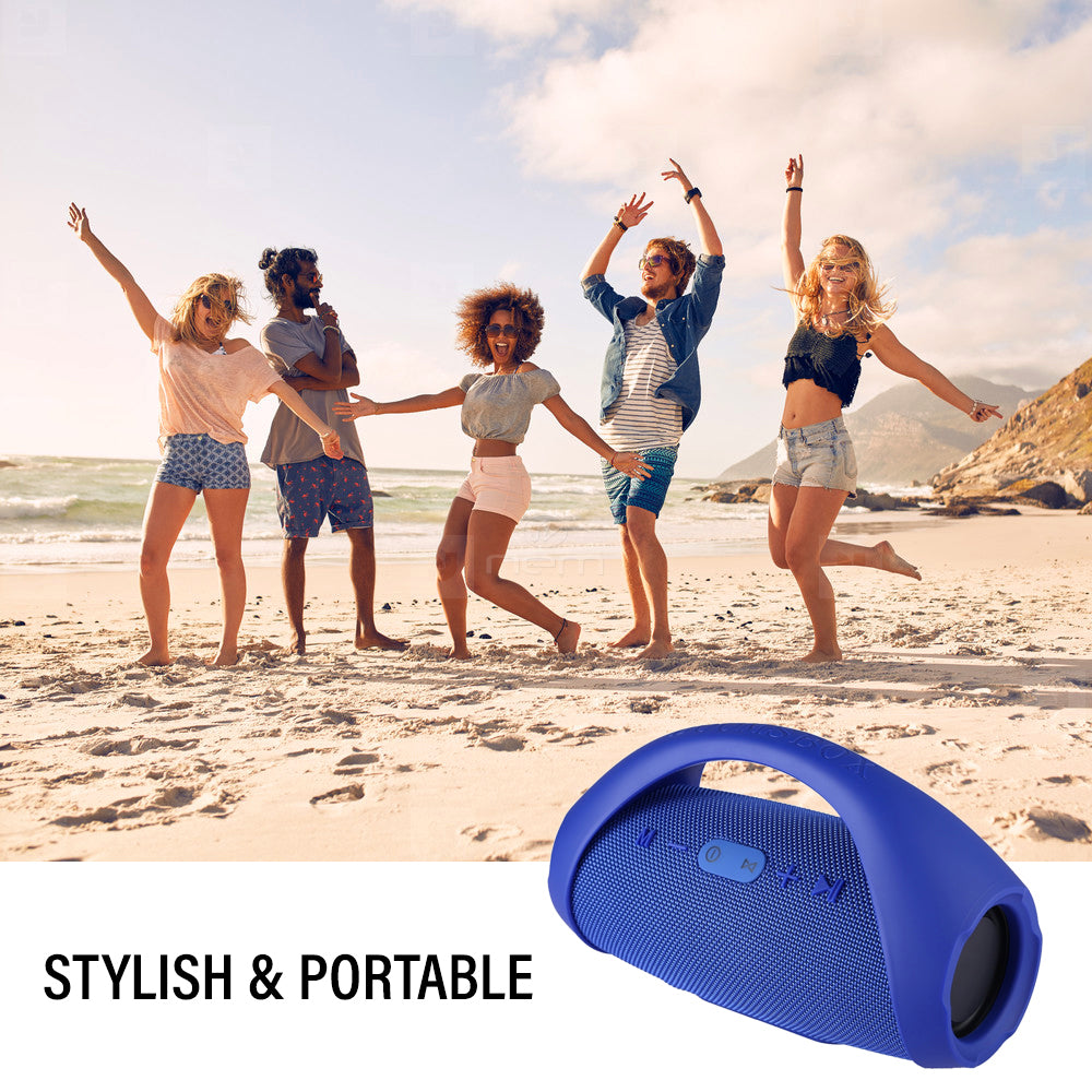 Booms Box Mini Bluetooth Speaker Splash Proof BTSP-E10 Blue
