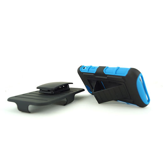 Apple iPhone 5C Clip Black/Blue with Black  Holster Combo04