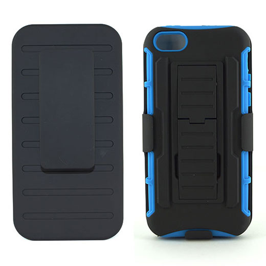 Apple iPhone 5C Clip Black/Blue with Black  Holster Combo04