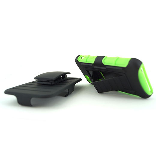 Apple iPhone 5C Clip Black/Green with Black  Holster Combo04