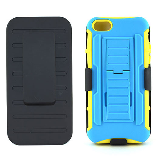 Apple iPhone 5C Clip L Blue/Yellow withBlack  Holster Combo04