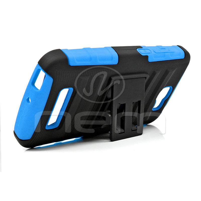 Alcatel One Touch Fierce 2 Black/Black TPU with Blue Holster Combo 05C...