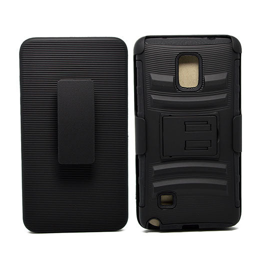 ýSamsung Galaxy Note 4 Clip Black/Black TPU with Black Holster Combo 5