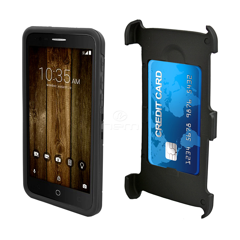 Alcatel Fierce 4/Allura/Pop4+ Holster Combo CB7C Black/Black