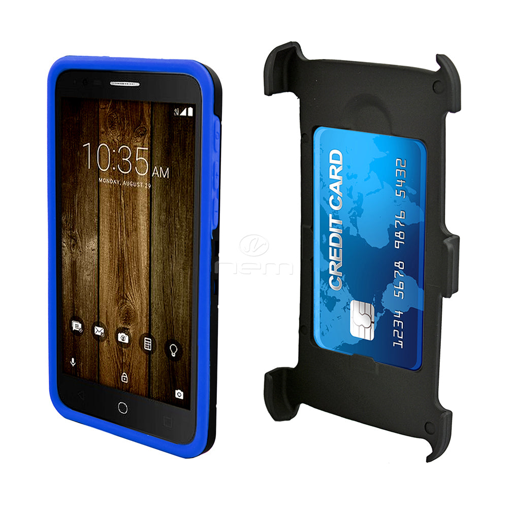 Alcatel Fierce 4/Allura/Pop4+ Holster Combo CB7C Black/Blue