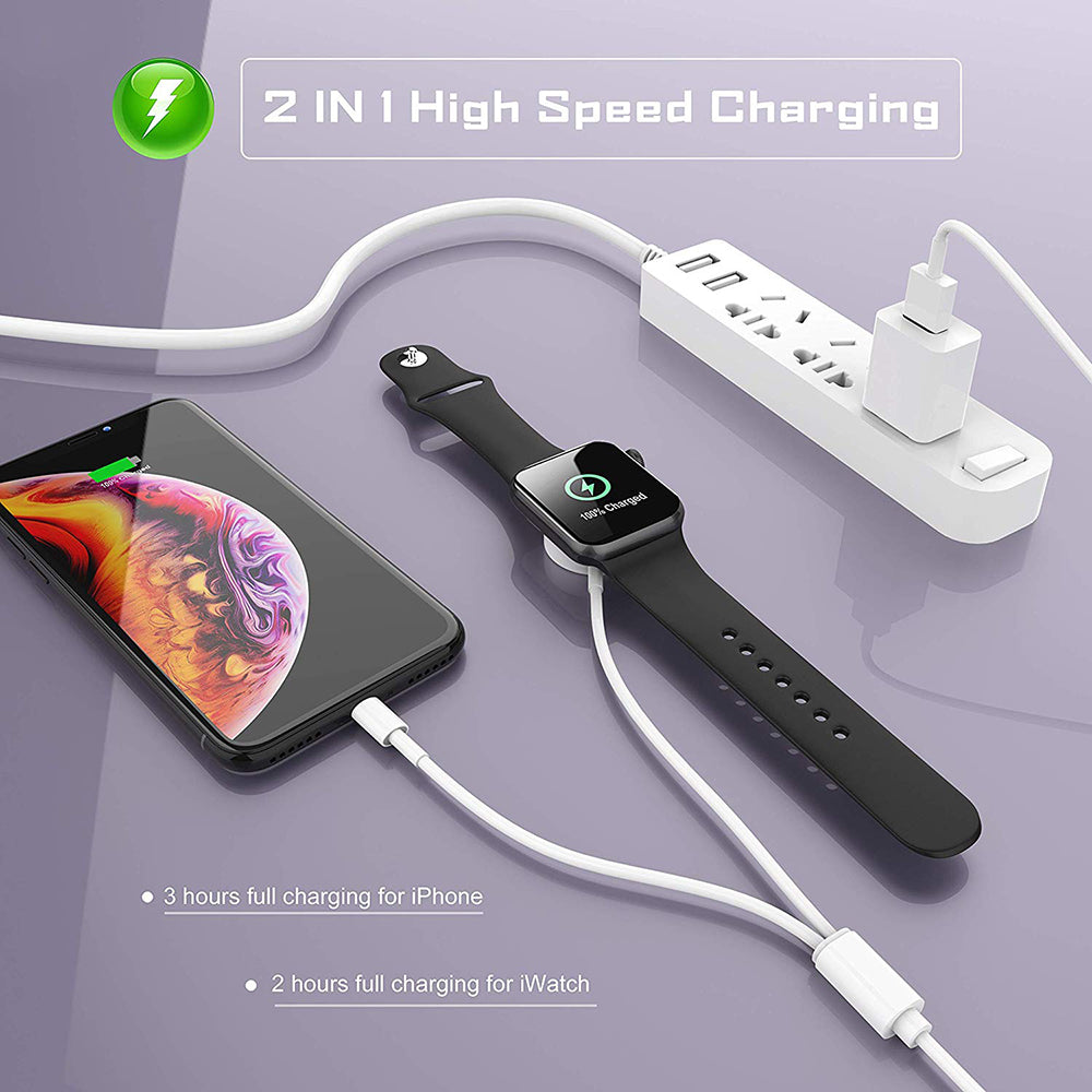 2IN1 iWatch Magnetic Charging & Lightning Cable DC-IWATCH